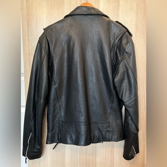Vintage Wilsons Black Leather Motorcycle Biker Jacket SizeLarge Heavyweight - Picture 8 of 14